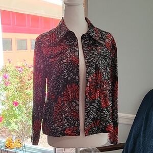 Ruby Rd. Red and Black Jean Jacket
